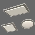 Modern Ceiling Light with Sleek Metal Frame Square and Round Shapes for Bright Even Lighting