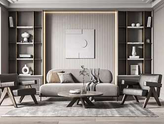 modern living room 3d model