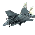 Military Fighter Jet With Camouflage Paint Scheme And Detailed 3D Rendering Design