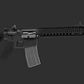 Modern Tactical Assault Rifle With Detachable Magazine Picatinny Rail And Barrel