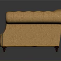 Orange Tufted Multi Seat Sofa with Scroll Arms and Classic Living Room Design