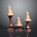 Candlestick Candle Copper Candlestick Classical Candlestick 3d model