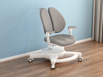 Modern children'study chair lift chair adjustable seat 3d model