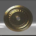 Golden Circular Decorative Ceiling Rose With Intricate Carved Patterns And Shiny Finish