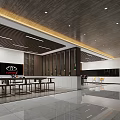 Modern leisure area office reception 3d model