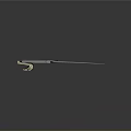 Tactical Dagger Weapon With Sharp Black Blade And Golden Modern Handle