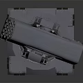 Military Defense Weapon With Multiple Barrels Turret System And Sturdy Base Structure 3d model