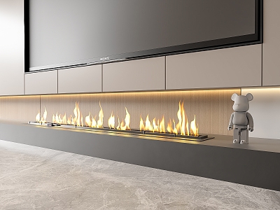 Modern Fireplace Electronic Fireplace Stove 3d model