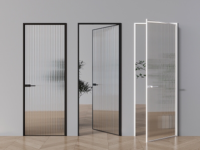 Modern glass single door glass swing door Changhong glass single door bathroom glass door 3d model