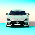 White Mercedes Sports Car With Sleek Body And Sporty Front Fascia Design