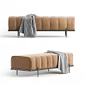 Modern Bed End Stool Fabric Bed End Stool 3d model