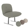 Brown Leather Dining Chair With Button Tufted Backrest And Black Metal Base