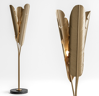 Modern floor lamp plantain floor lamp 3d model