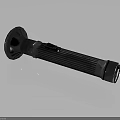 Metallic Ergonomic Portable Flashlight With Striped Grip Design And Durable Daily Lighting Tool