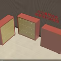 Practical Modern Office Storage Cabinet Rack Combination 3D Furniture Model 3d model