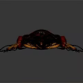 Giant Beetle With Large Red Mandibles Black Orange Body Yellow Legs Detailed Close Up View