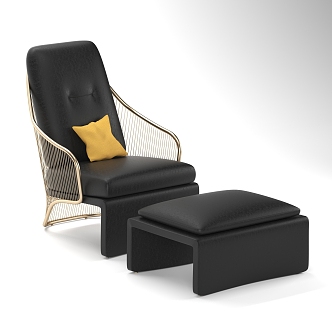 Seat leisure chair single chair recliner 3d model