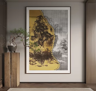 New Chinese Hanging Paintings Chinese Hanging Paintings 3d model