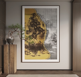 New Chinese Hanging Paintings Chinese Hanging Paintings 3d model