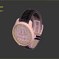 Fashionable Rose Gold Watch With Black Leather Strap And White Dial Design