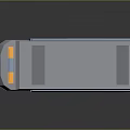 Blue Truck With Open Cargo Bed Multiple Wheels Yellow Accents And Modern 3D Model Design