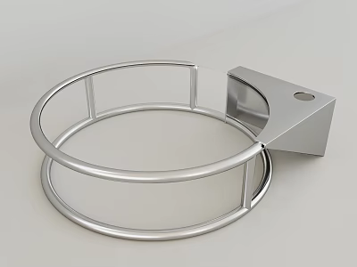 Modern Round Metal Coffee Table With Circular Frame And Stable Base 3d model