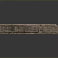 Wooden Stone Long Slab With Natural Textured Surface Displayed On Reflective Base