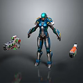 Robot Assistant Small Robot Butler Robot Butler Figure Game Figure 3d model