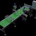 Industrial Conveyor Production Line With Green Belt And Metal Frame Components