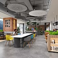 Modern Conference Room Interior With Large Meeting Table Chairs Projection Screen And Glass Wall