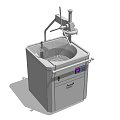 Stainless Steel Commercial Equipment With Round Container Mechanical Arm Display Screen And Drawer