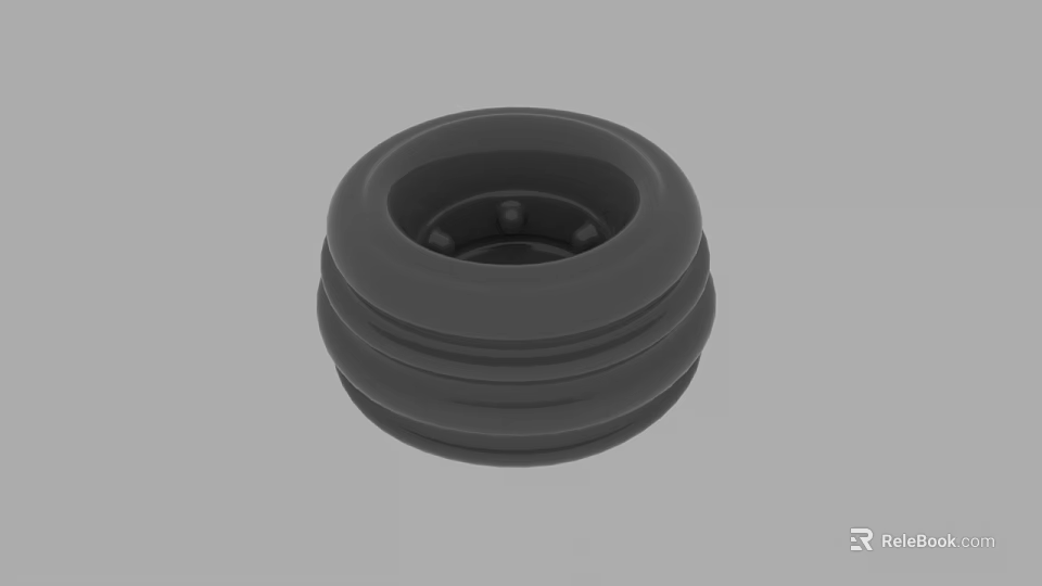 Black Circular Multi Layered Ring Industrial Sealing Component With Holes 3d model 