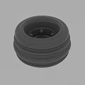 Black Circular Multi Layered Ring Industrial Sealing Component With Holes 3d model
