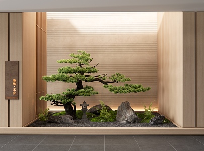 New Chinese style landscape sketch interior landscape 3d model