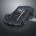 Black Supercar With Sleek Aerodynamic Design Transparent Roof Sharp Lines Red Headlights And Futuristic Look