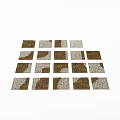 Garden Decorative Small Items Square Mats With Various Patterns Brown Beige Woven Texture Neatly Arranged
