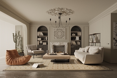 French Living Room 3d model