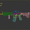 modern rifle semi-automatic rifle combat rifle battle rifle 3d model