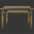 Wooden Folding Tables Set With Foldable Legs For Outdoor And Camping Use