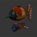 Goblin Airship Goblin Airship Cartoon Airship 3d model