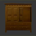 Wooden Entryway Side Cabinet With Open Door Multiple Drawers And Storage Space