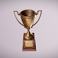 Modern Trophy Podium Cartoon Trophy 3d model