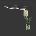 Household Electrical Device With Wall Mounted Metal Tube White Control Box And Multiple Ports
