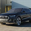 Black Audi SUV With Sleek Design Front Grille And Alloy Wheels 3d model