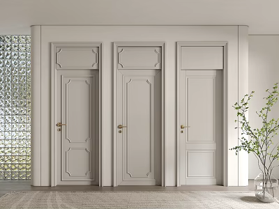 Jianou swing door single door top door 3d model