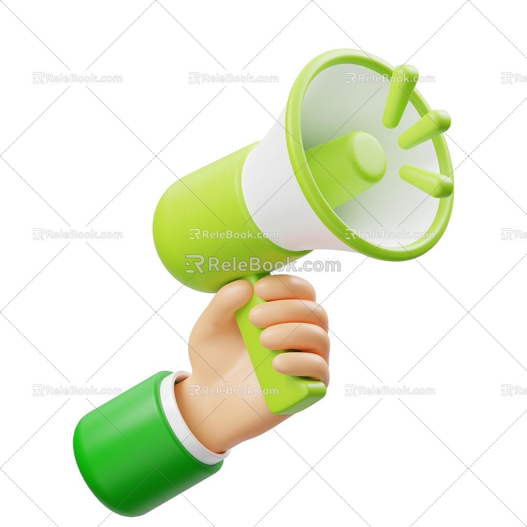 Modern Horn Cartoon Horn Cartoon Small Gesture Cartoon Small Hand 3d model