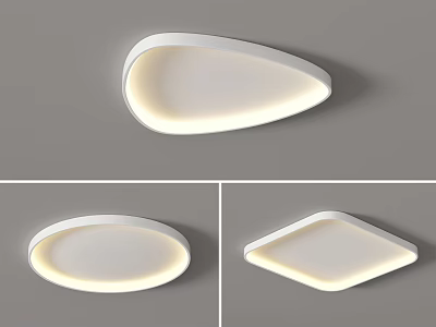 Modern Ceiling Lights With Teardrop Oval Square Shapes And Soft Glow 3d model