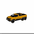 Yellow KRAITRO 6x6 Off Road Pickup Truck Front Bumper Design