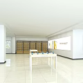 Digital Store Interior With Spacious Layout Display Tables And Shelves Featuring Digital Products