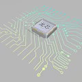 Smart Machines Core Components Featuring Loongson Chip And Circuit Board Design 3d model